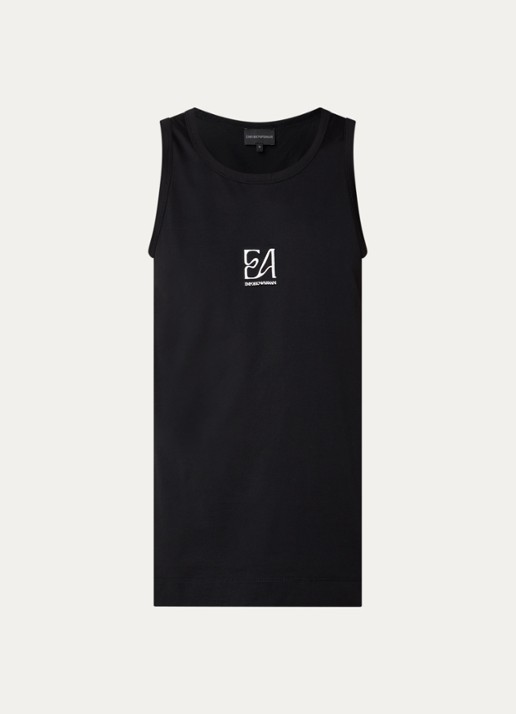 Armani Tanktop met logo - voorkant 2 zwart