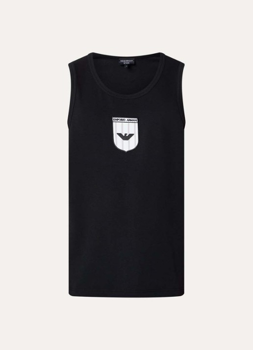 Armani Tanktop met ronde hals en logo - voorkant 2 grijs