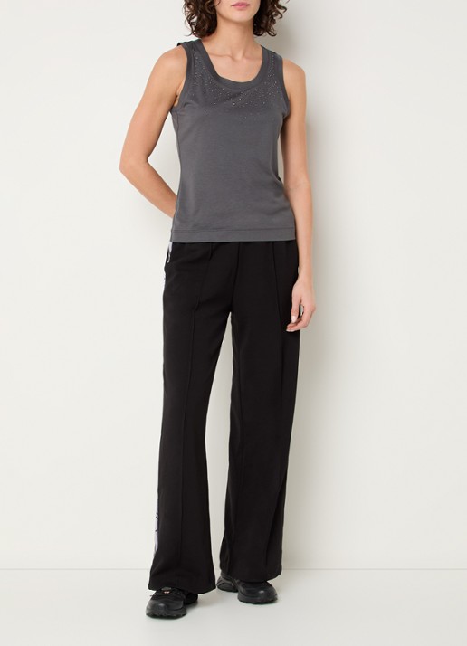 Armani Tanktop met strass  - voorkant 2 donkergrijs