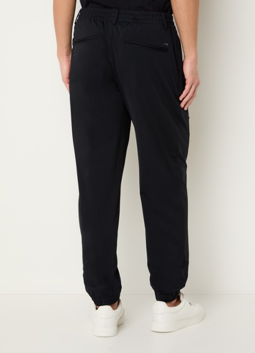 Armani Tapered fit broek met steekzakken - achterkant donkerblauw