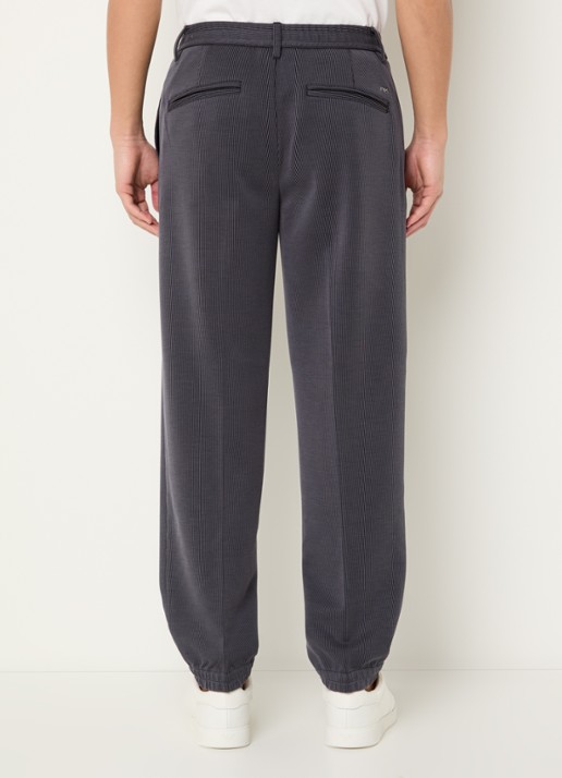 Armani Tapered fit broek met steekzakken - achterkant donkergrijs