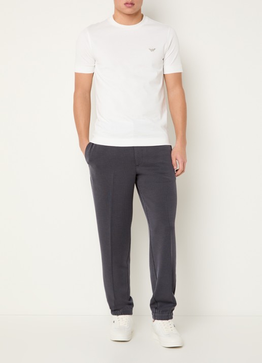 Armani Tapered fit broek met steekzakken - voorkant 5 donkergrijs