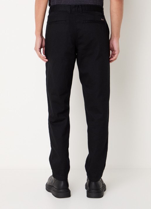 Armani Tapered fit chino met steekzakken - achterkant zwart