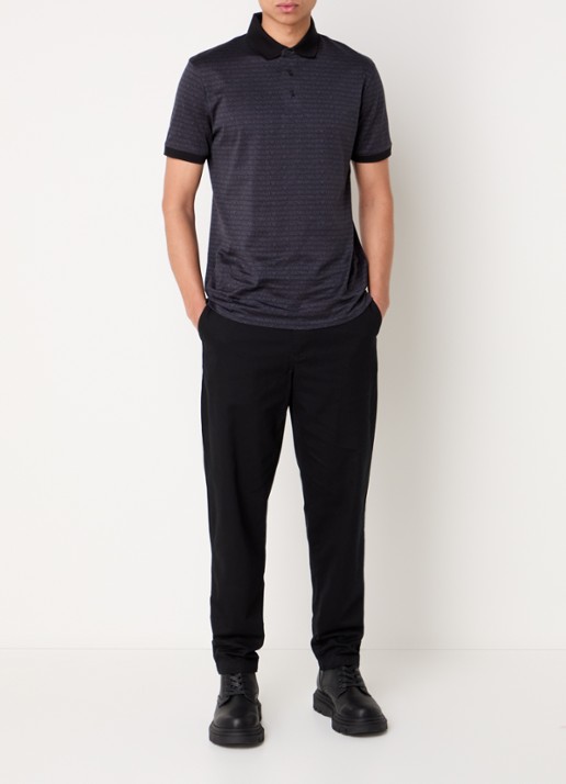Armani Tapered fit chino met steekzakken - voorkant 5 zwart