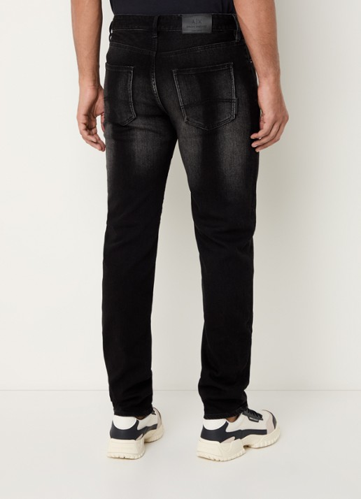Armani Tapered fit jeans met steekzakken - achterkant 3 zwart