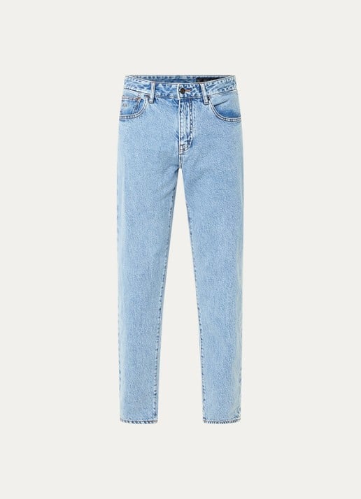 Armani Tapered fit jeans met steekzakken - voorkant 4 lichtblauw