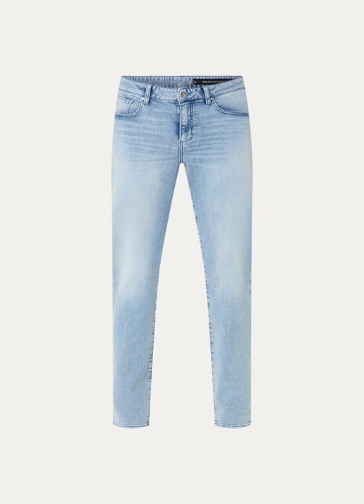 Armani Tapered fit jeans met steekzakken - voorkant 4 blauw