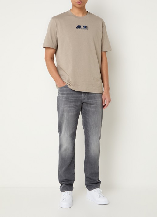 Armani Tapered fit jeans met steekzakken - voorkant 2 donkergrijs