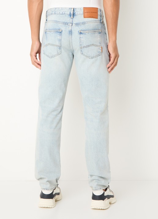 Armani Tapered fit jeans met steekzakken - achterkant 8 blue denim
