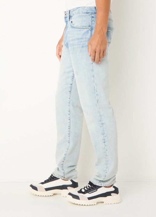 Armani Tapered fit jeans met steekzakken - detail 2 blue denim