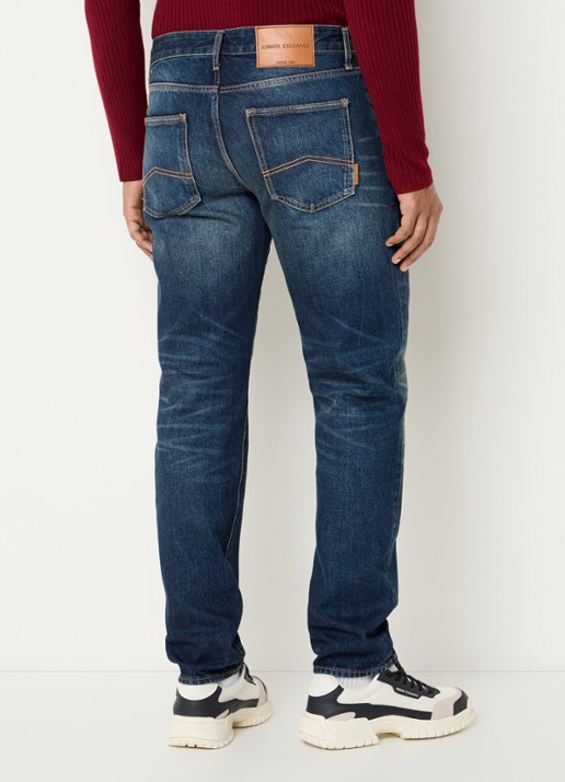 Armani Tapered fit jeans met steekzakken - achterkant 9 blue denim