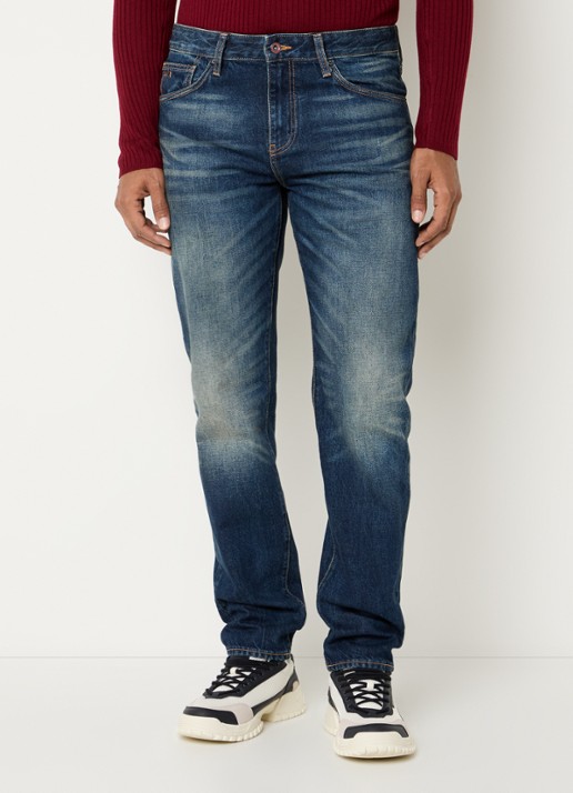 Armani Tapered fit jeans met steekzakken - detail 3 blue denim