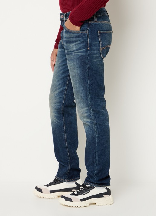 Armani Tapered fit jeans met steekzakken - detail 4 blue denim