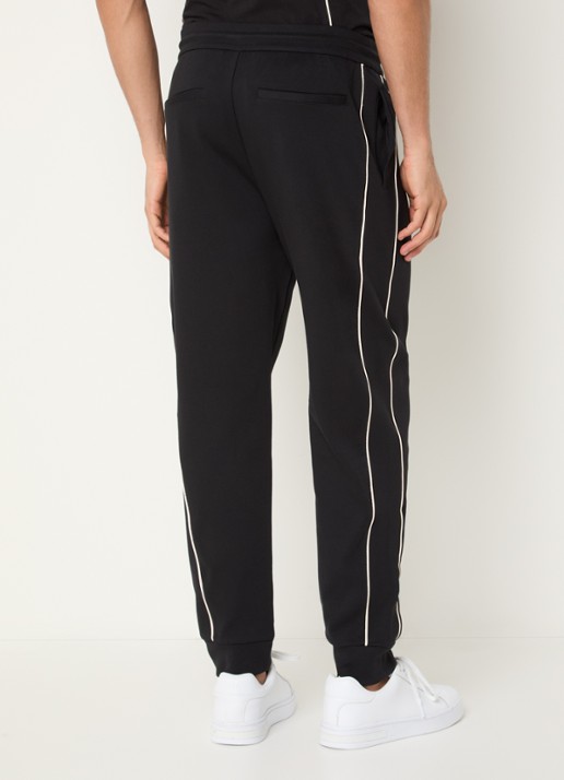 Armani Tapered fit joggingbroek met logo en steekzakken - achterkant black-uc001