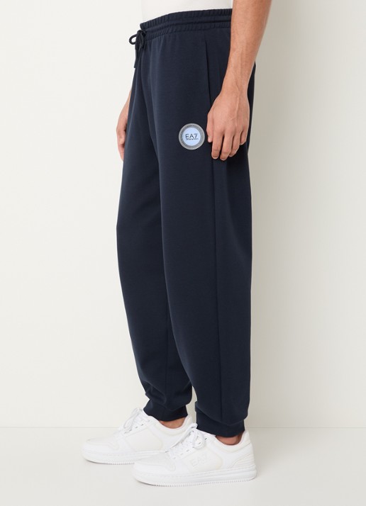 Armani Tapered fit joggingbroek met logo en steekzakken - detail 3 donkerblauw