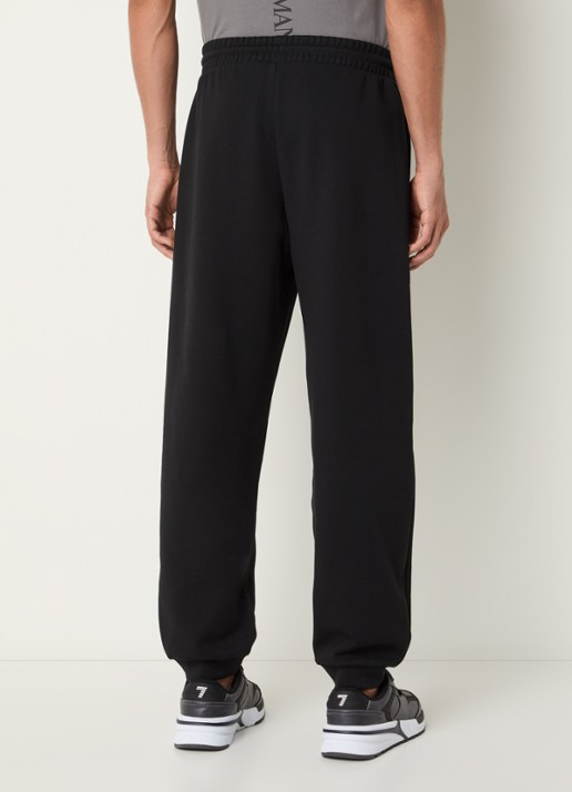 Armani Tapered fit joggingbroek met logo en steekzakken - achterkant zwart