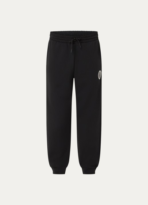 Armani Tapered fit joggingbroek met logo en steekzakken - voorkant 2 zwart