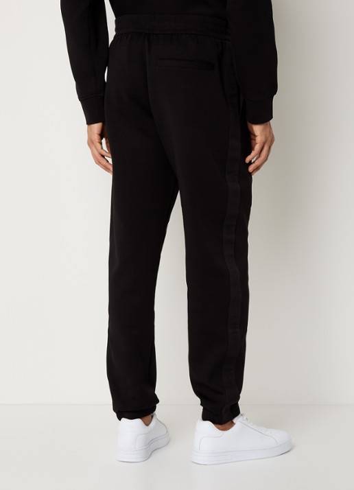 Armani Tapered fit joggingbroek met logoband met steekzakken - achterkant 5 zwart