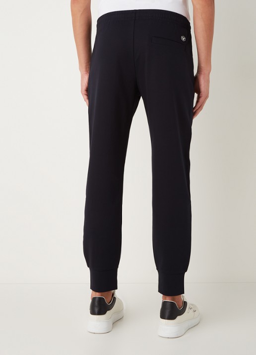 Armani Tapered fit joggingbroek met persplooi - achterkant 5 donkerblauw