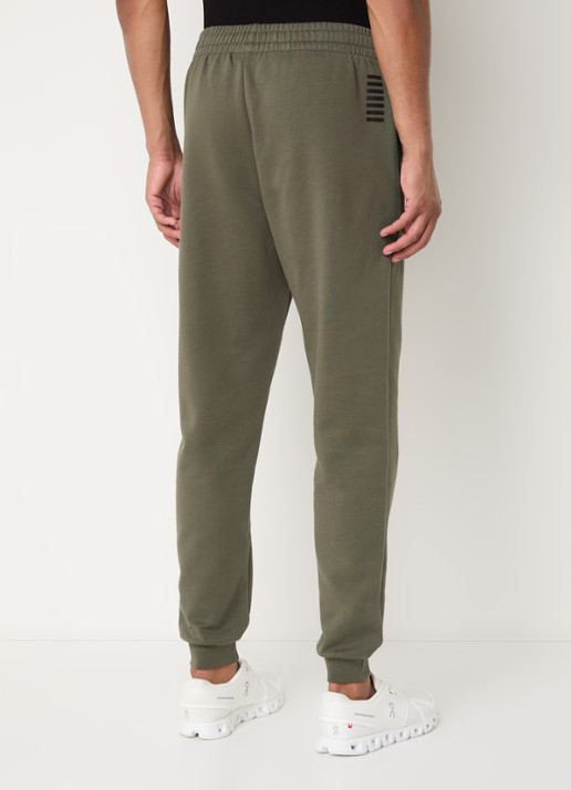 Armani Tapered fit joggingbroek met steekzakken en logo - achterkant legergroen