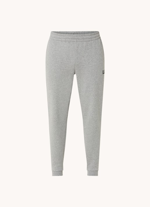 Armani Tapered fit joggingbroek met steekzakken en logo - voorkant grijsmele