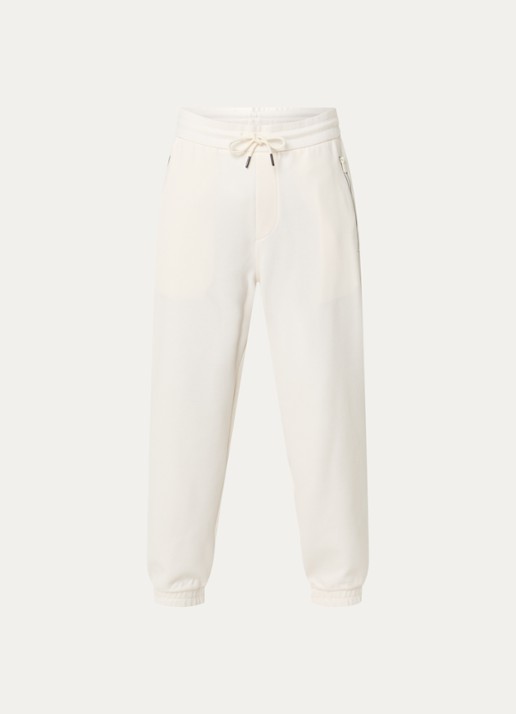 Armani Tapered fit joggingbroek met steekzakken - voorkant 4 gebroken wit