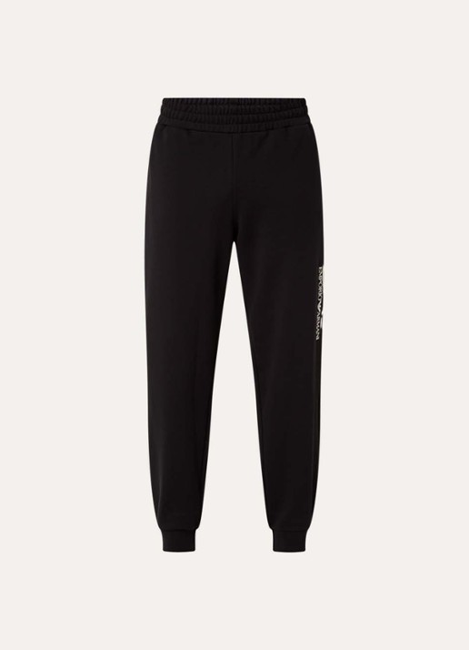 Armani Tapered fit joggingbroek met steekzakken - voorkant 2 zwart