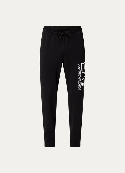 Armani Tapered fit joggingbroek met steekzakken - voorkant 4 zwart