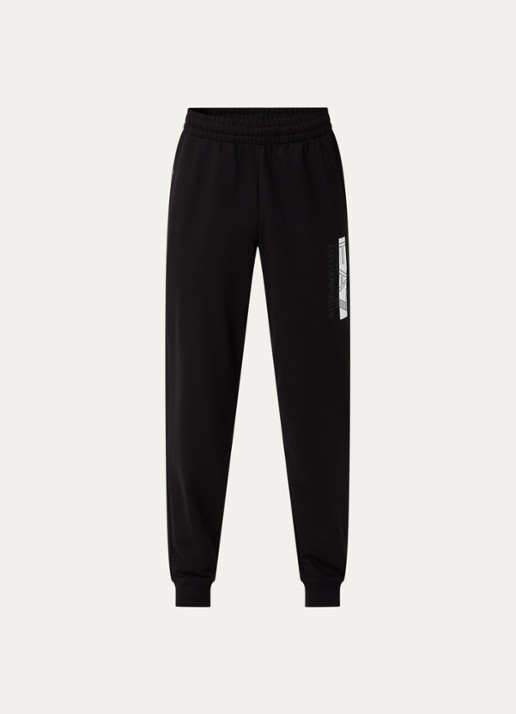 Armani Tapered fit joggingbroek met steekzakken - voorkant 4 zwart