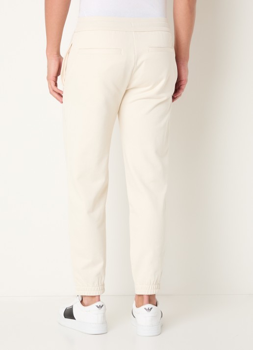 Armani Tapered fit joggingbroek met trekkoord - achterkant 5 creme