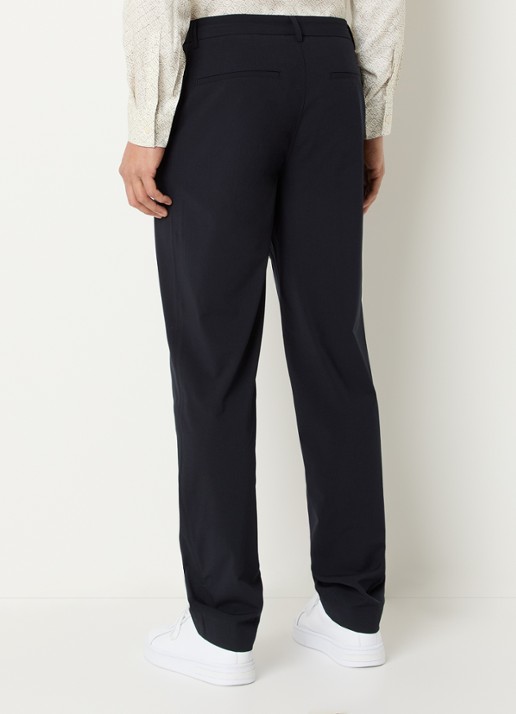 Armani Tapered fit pantalon met steekzakken - achterkant 5 donkerblauw