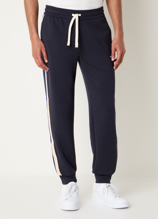 Armani Tapered fit trackpants met paspelzakken