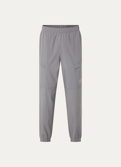 Armani Tapered fit trainingsbroek met klepzakken - voorkant 2 grijs