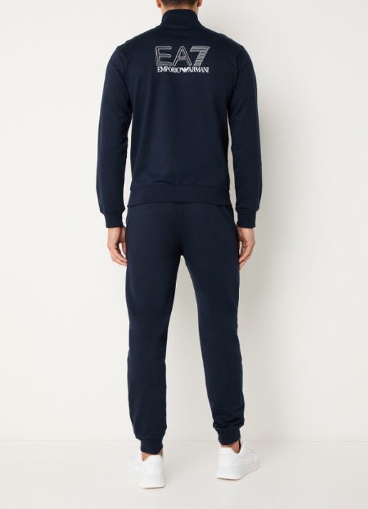 Armani Tapered fit trainingspak met logo - achterkant 4 armani blue / blauw