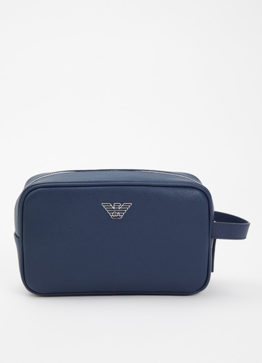 Armani Toilettas met logo - voorkant donkerblauw