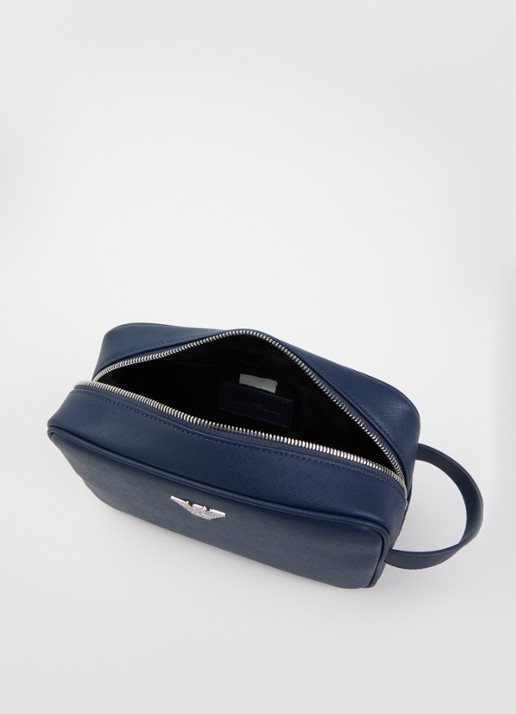 Armani Toilettas met logo - voorkant 2 donkerblauw