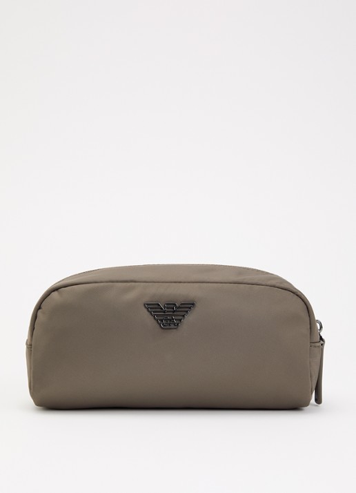 Armani Toilettas met logo - voorkant lichtbruin