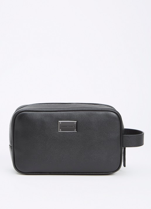Armani Toilettas van leer met logo