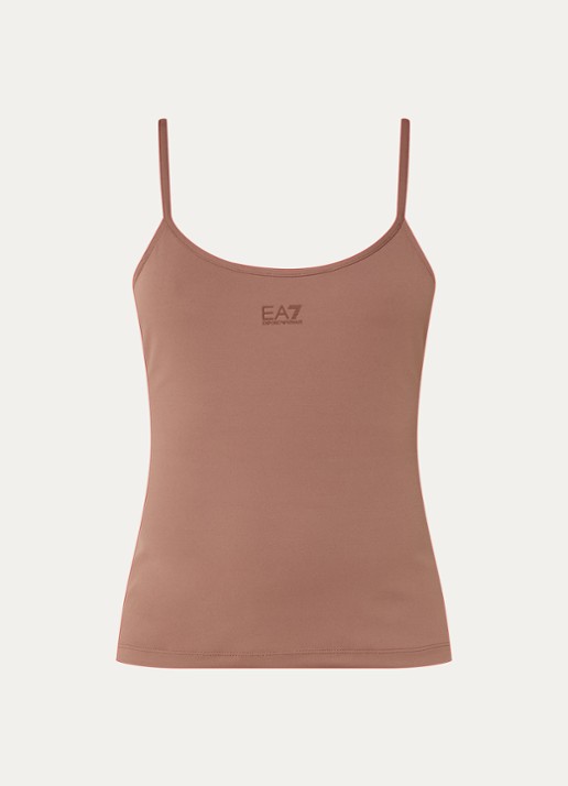 Armani Top met logo - voorkant zalmroze