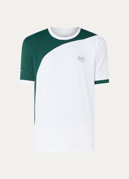 Armani Trainings T-shirt met logo - voorkant wit