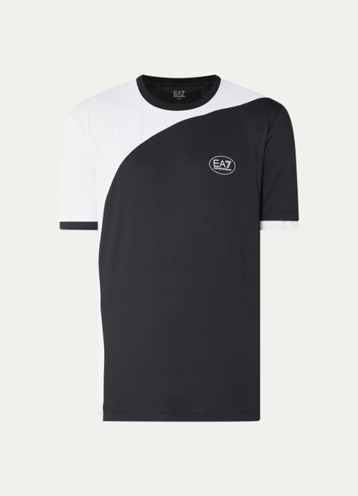 Armani Trainings T-shirt met logo - voorkant 3 zwart