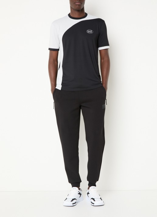 Armani Trainings T-shirt met logo - voorkant 4 zwart