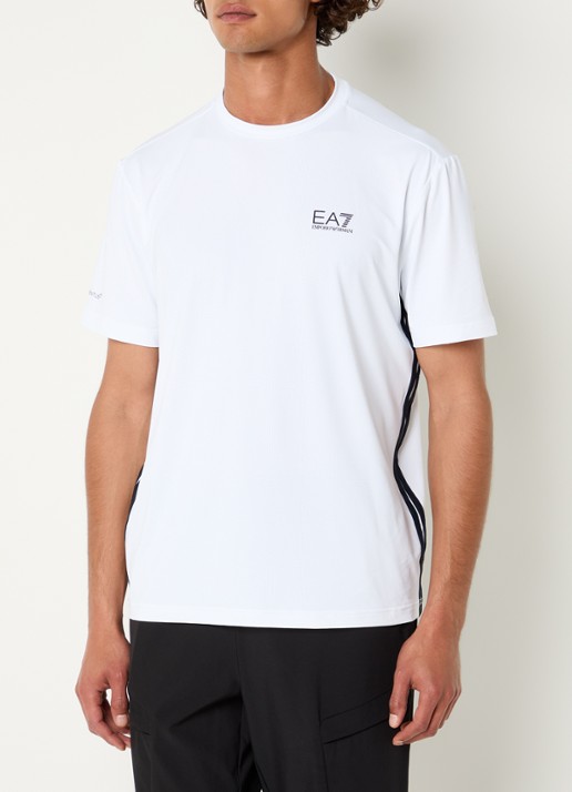 Armani Trainings T-shirt met logo - detail 3 wit