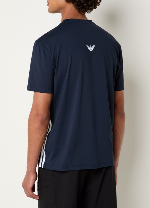 Armani Trainings T-shirt met logo - achterkant donkerblauw