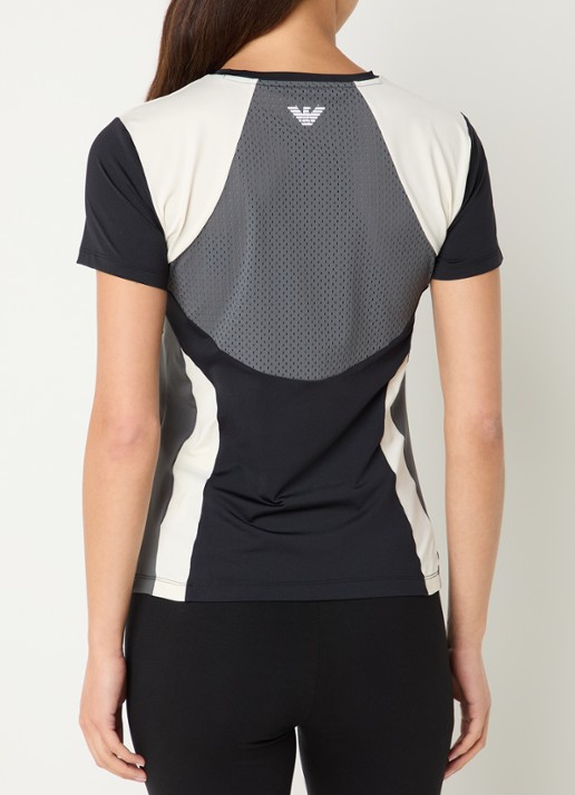 Armani Trainings T-shirt met logoprint - achterkant zwart
