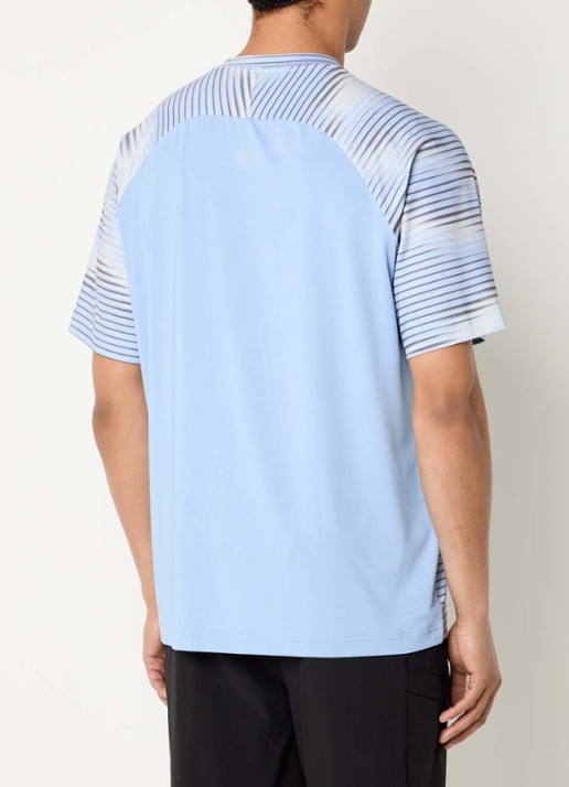 Armani Trainings T-shirt met print en logo - achterkant 2 lichtblauw