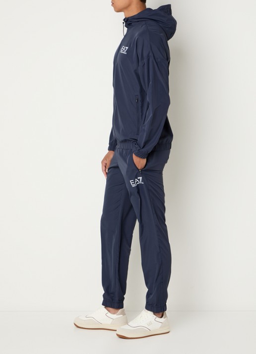 Armani Trainingspak met capuchon en ritszakken - voorkant 3 donkerblauw