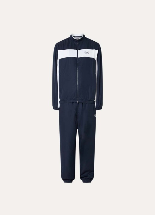 Armani Trainingspak met logo en steekzakken - voorkant donkerblauw