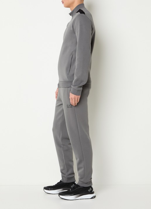 Armani Trainingspak met logo en steekzakken - voorkant 3 grijs