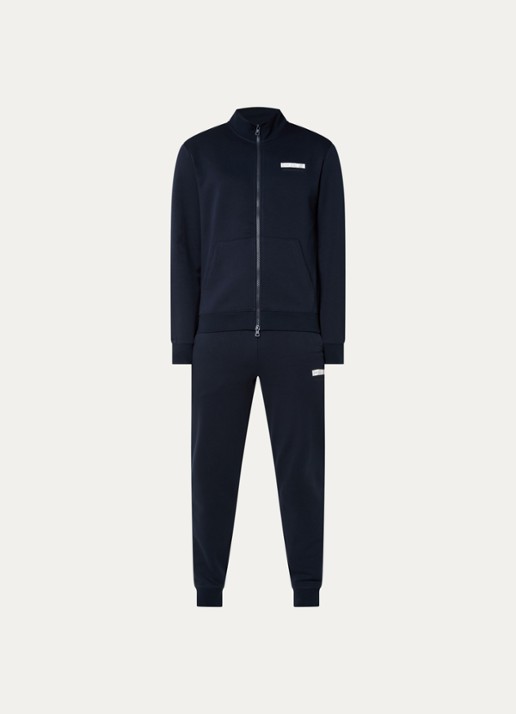 Armani Trainingspak met logo en steekzakken - voorkant donkerblauw